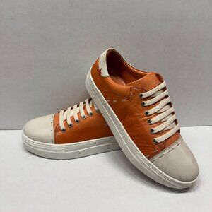 MIZ MOOZ LEATHER CASUAL LACE UP SNEAKERS ORANGE 37EU / 7US S-03